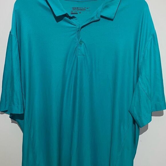 Nike Golf Men's Blue Green Tour Performance Dri Fit Short Sleeve Polo Size XL - Picture 1 of 10